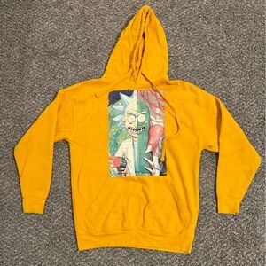 Rick and Morty Yellow Graphic Hoodie